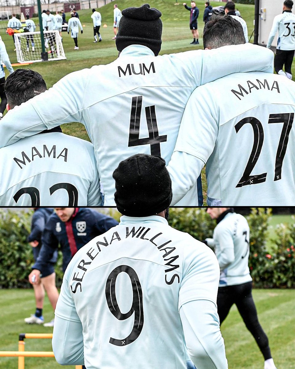 This is how West Ham's squad marked International Women's Day ❤️

Michail Antonio repping Serena Williams 🐐