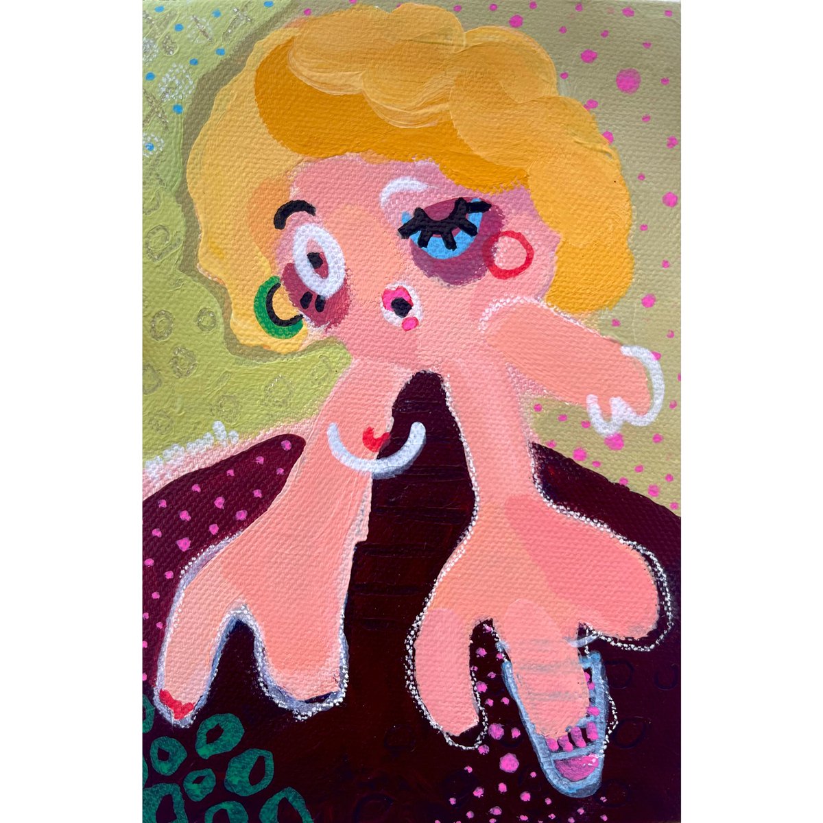 YOgabih's tweet photo. Happy Woman’s Day 🥳🍭🌤💞
|Free spirit |🧚🏼♀️
Mixed media on canvas, acrylic paint.
Size: 15*10 cm
(2)
#summer_collection ⛱
#اليوم_العالمي_للمرأة
#happywomensday #womenempowerment #womenday #visualartist #visualart #acrylicpaints #miniartwork #summervibes #summertime https://t.co/bdG3CfhpqW