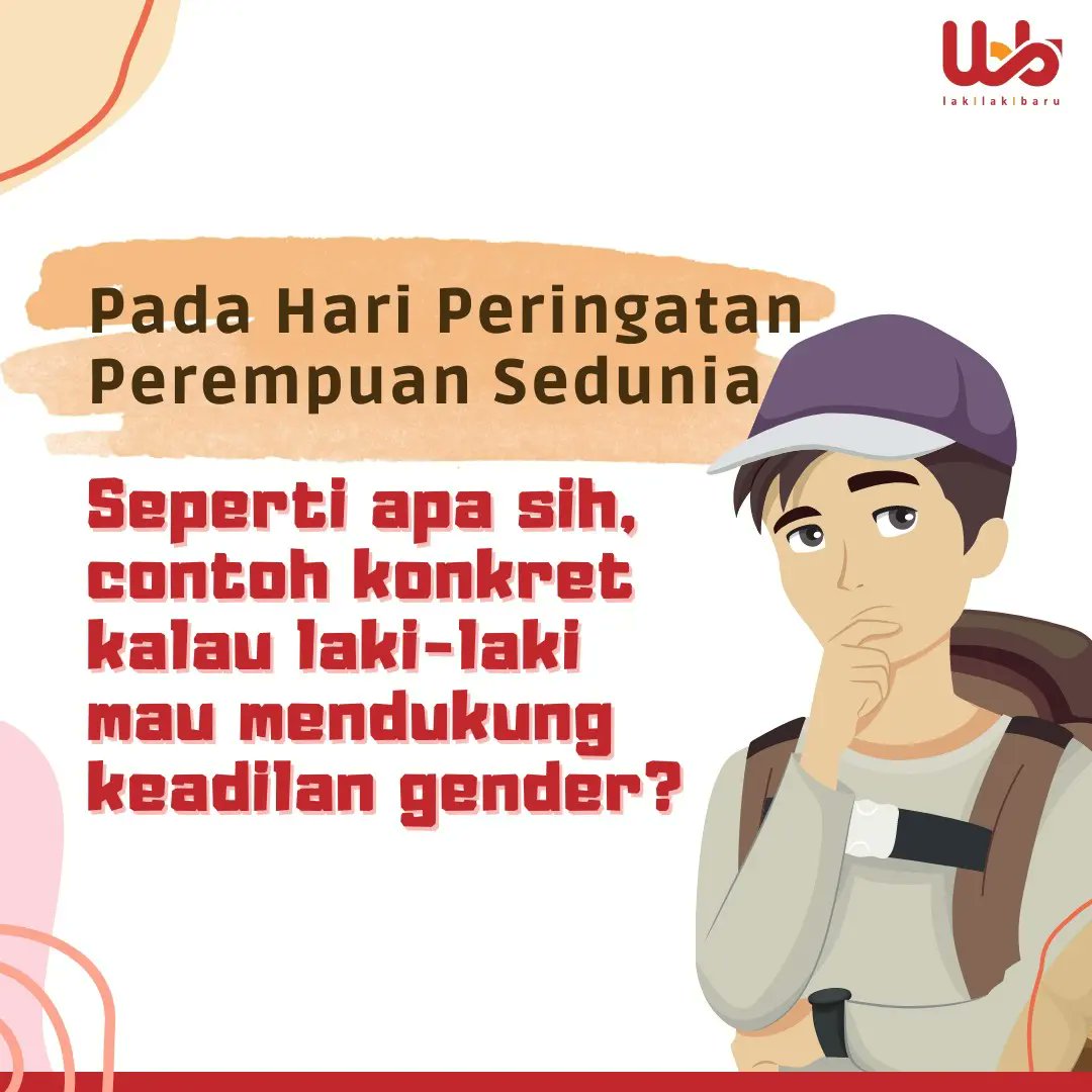 lakilakibaru's tweet photo. Hai, Bro!
Di momen #InternationalWomensDay ini, dukungan konkret apa sih yang bisa dilakuin cowok?
-A thread-
#IWD #InternationalWomensDay #EmbraceEquity, #SoGiveEquityAHugeEmbrace #GerakBersama #KeadilanGender #StopKBG #StopKtP https://t.co/zOoYdmIJbw