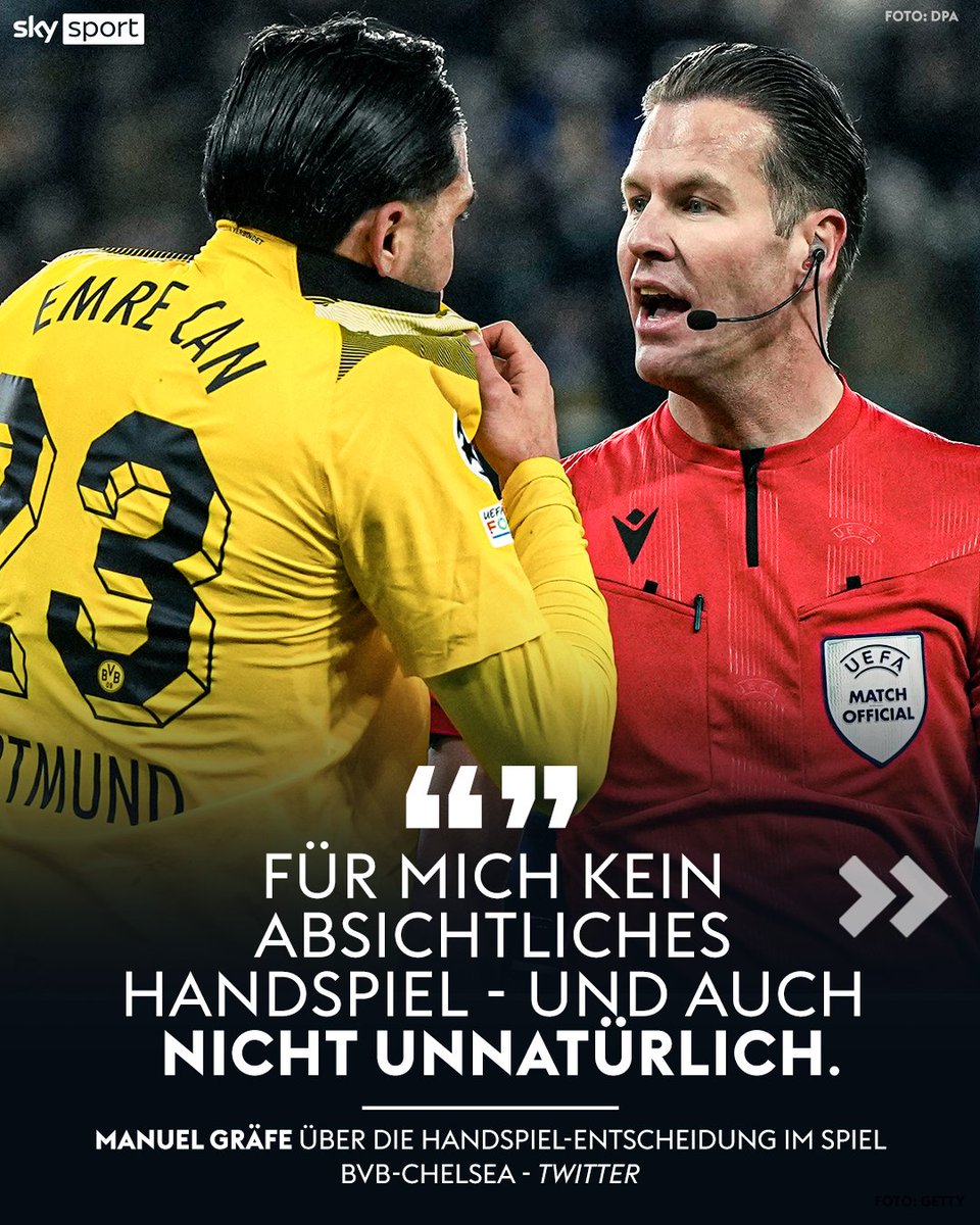 SkySportDE's tweet image. Auch der Ex-FIFA und DFB- Schiedsrichter meldet sich auf Twitter zu Wort. Seiner Meinung nach war die Entscheidung einen Elfmeter wegen Handspiel im Spiel von Dortmund gegen Chelsea zu geben falsch. 😳

#SkySport #CHEBVB #UCL #BVBChelsea #fussball #Schiedsrichter