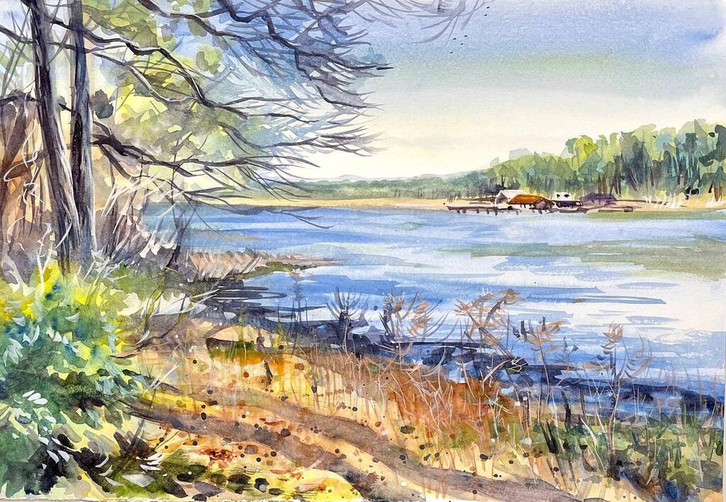 TummyRubbStudio's tweet photo. Happy International Women’s Day! Here is a better photo of the painting Huntsville State Park. What do you think- finished or keep working on it?
.
.
.
.
.
.

#tummyrubbstudio #watercolor #watercolorpainting #watercolorart #watercolorour #watercolorchall… https://t.co/s5jWCDreQh https://t.co/CukXOOQvVb