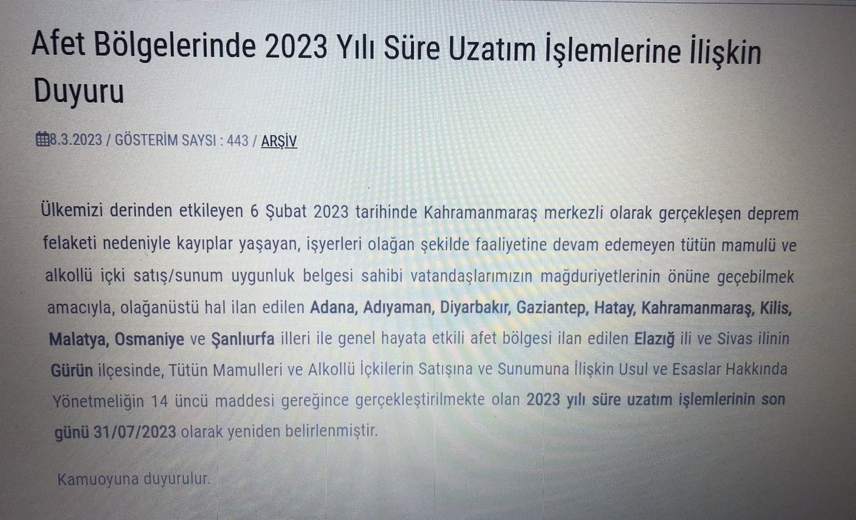 DundarErol_'s tweet photo. Sevgili meslektaslar Tarim ve Orman Bakanligi ile yapmış oldugumuz görüşmeler  sonucu #TAPDK süre uzatim harc ödemeleri deprem bölgesi için 31.07.2023'e kadar uzatılmıştır.
TBYD  #deprem https://t.co/yFHwG17xWB