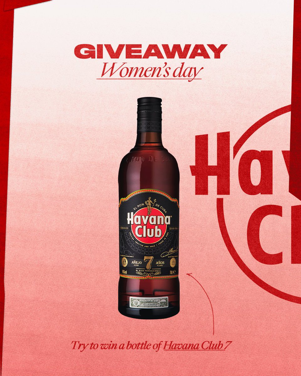 Women's day GIVEAWAY ❤️

To win, nothing could be easier. 

Answer the question in comment : “Who is supposed to represent the Giraldilla?” and:
- Follow <a href="/_HavanaClub/">Havana Club</a> 
- Like and RT the post
- Tag the one who deserves to share this gift with you

Giveaway ends 12th