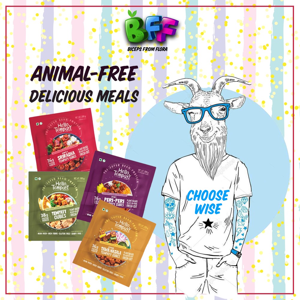 The smarter choice for both your health & the environment's

#PlantBased #MeatFree #protein #Nutrition #BFFwithAnimals #BFFWithHealth #BFF #Foodgasm #India #InstaFood #ChooseWise