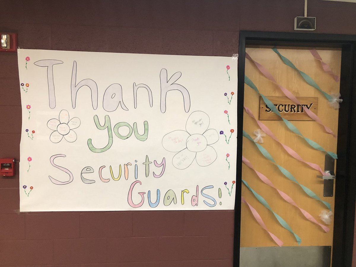 theWRSG's tweet photo. This week, Student Government showed appreciation for the school's security guards by decorating their office door! https://t.co/tnmwsh8IDq