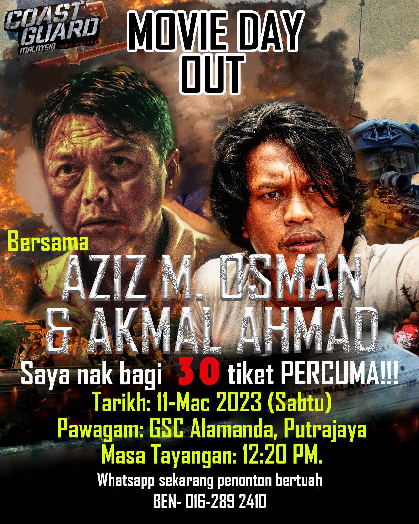 Siapa nak tengok wayang dengan saya dan abg @azizmosman hari Sabtu ni kat Alamanda Putrajaya? Kitorang nak belanja ni. Siapa nak, DM saya atau contact nombor kat poster tu. Tapi 30 orang terawal saja dan seorang 1 tiket saja ya! Siapa cepat dia dapat! Jom!