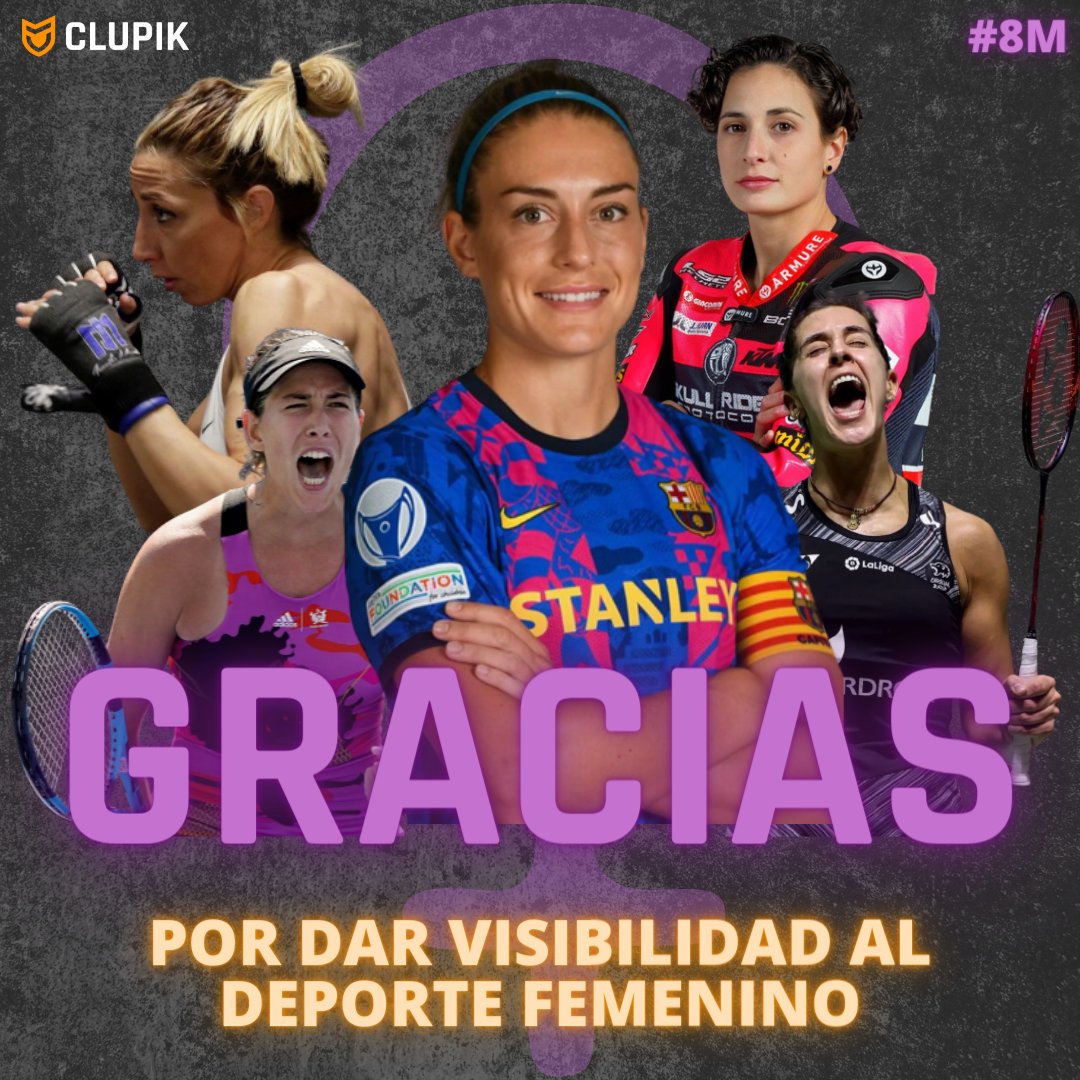 ClupikSport's tweet photo. Hoy 8 de marzo queremos agradecer la lucha de muchas atletas, entrenadoras y activistas que han hecho posible que miles de niñas y mujeres tengan modelos que ayudan a  promover la igualdad de oportunidades en el deporte.
#DiaInternacionalDeLaMujer #8M2023 #deportefemenino https://t.co/TMx8zk6X38