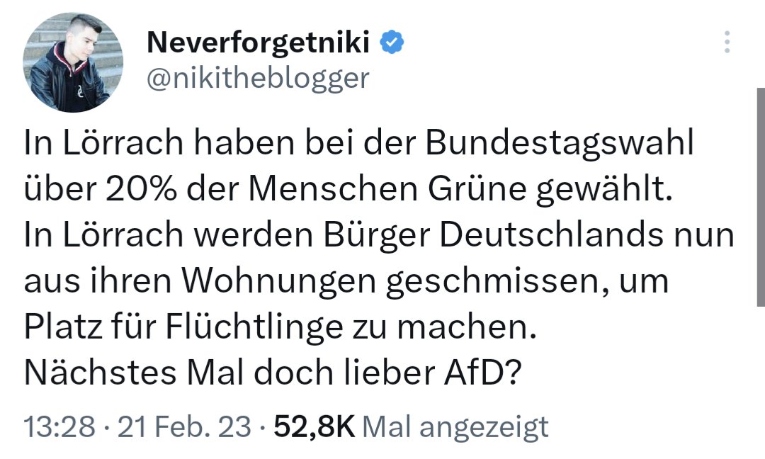 nordlicht_909's tweet photo. Tja, #NikiSchreibtKacki, und nun?
Wer sagt es ihm?
Ich kann es leider nicht mehr.
#Heuchler
#Loerrach
#AfD #AfDmachtDumm
#Lotzloeffel #NikiLuegt
@LarsWienand
@mtaushb
@breitzeit https://t.co/68A3sNouAG