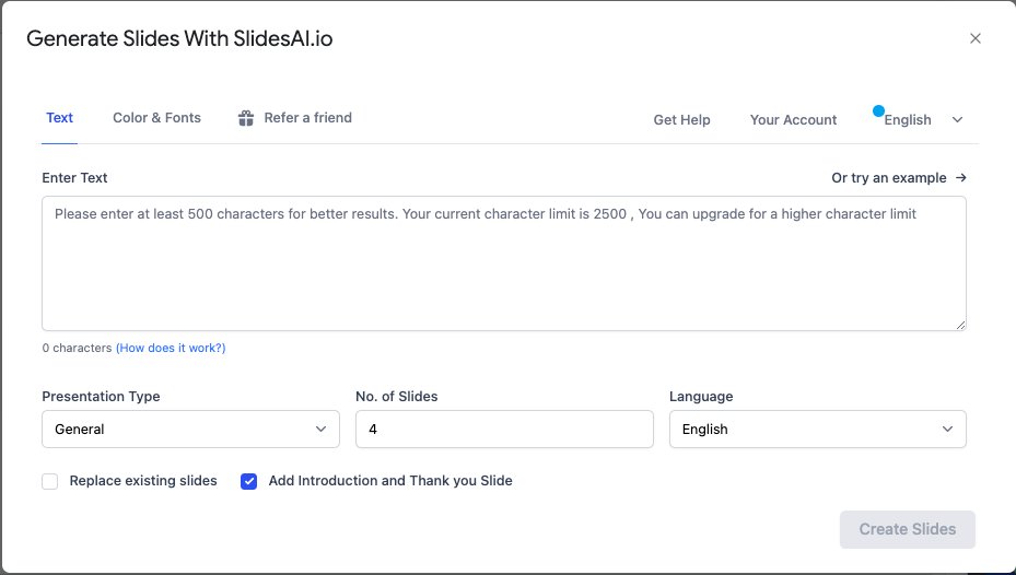 RohitvNiranjan's tweet image. Nice new #AI feature on #GoogleSlides that helps you with Slides/Deck within minutes 

Also has the #MagicWrite feature where you can paraphrase, and add AI-recommended images. 

#GoogleAI #SlidesAIIO @GoogleAI