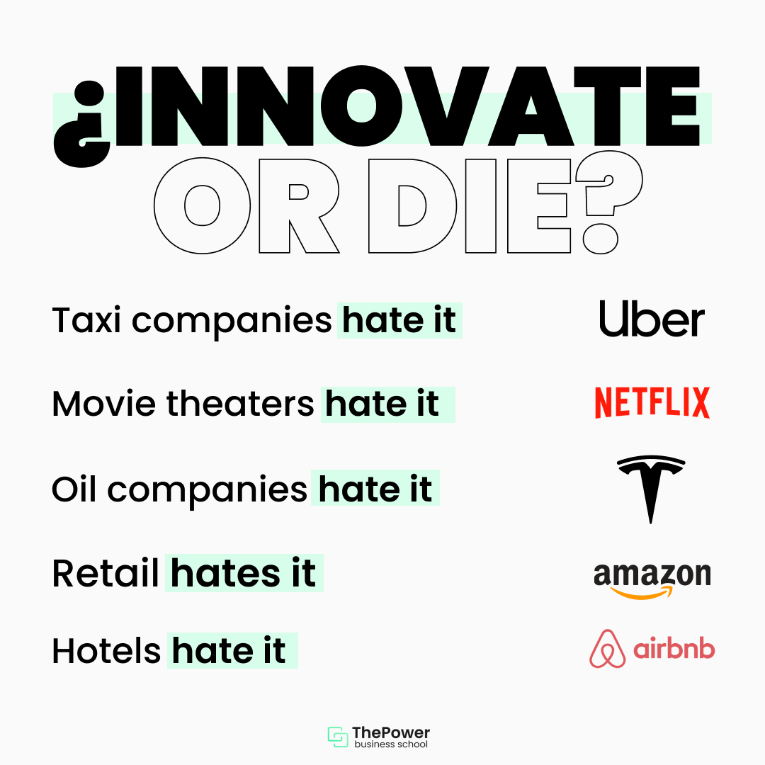 ThePower_Global's tweet photo. It’s almost a law of life... Every time a new company introduces #innovation in a sector, it finds critics, pushback, and even ridicule 😤.

It happened with #Uber, with #Airbnb, with #Netflix...

RT if you think “innovate or die” is true.

#innovate #innovative #innovations https://t.co/pINUfrlsAz
