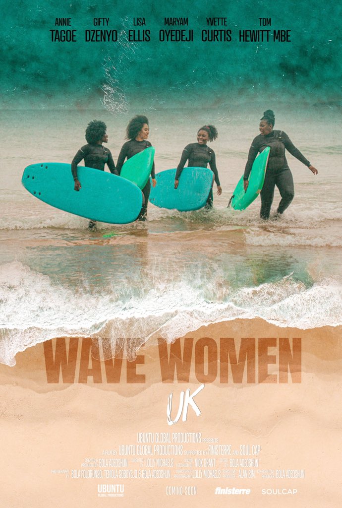 Ubuntu_Global_'s tweet photo. It’s #InternationalWomansDay today. What better way to celebrate than lunching our official poster and teaser trailer for #WaveWomenUK. Thank you to everyone that has been with us on this journey 🏄🏾‍♀️🌊 #surfing #surfdocumentary #blackgirlssurf #girlssurftoo https://t.co/IO8SuiJzDi