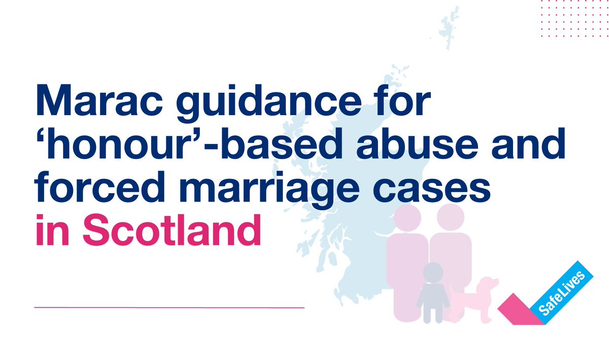 The response to ‘honour’-based abuse in Maracs across Scotland is inconsistent, leaving gaps for victims to fall through. 

Today for #IWD23 we launch guidance so Scottish Maracs can improve their response to ‘honour’-based abuse. Read the guidance here 👉 bit.ly/3ILw0o1