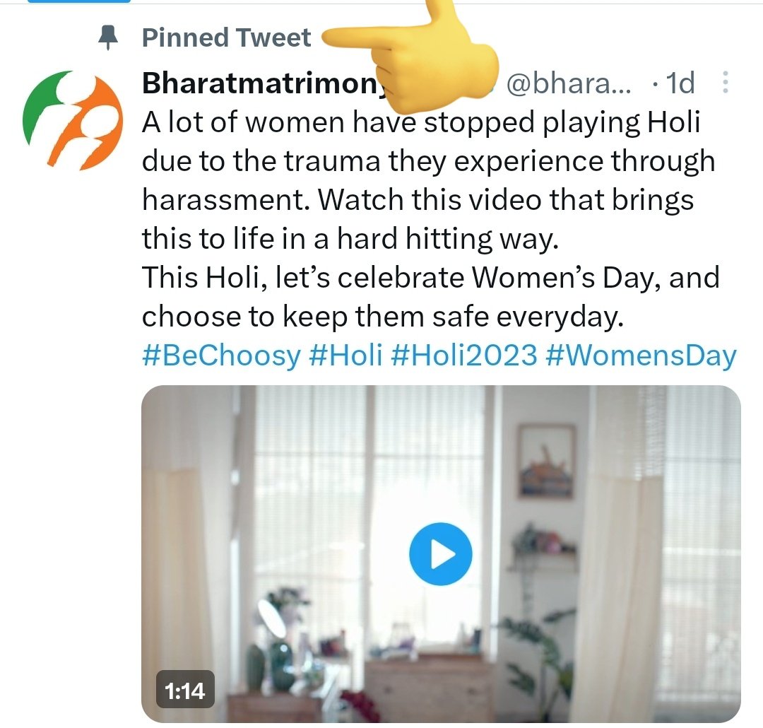 surajitdasgupta's tweet photo. Far from being apologetic or defensive about defaming Hinduism, @bharatmatrimony has pinned the sick ad. Women are condemning it as much as men. 

A woman may face a predator anywhere. Why cast aspersions on an occasion held sacred by our community?

REPORT THIS TWEET en masse. https://t.co/EOlHJtXN0Y