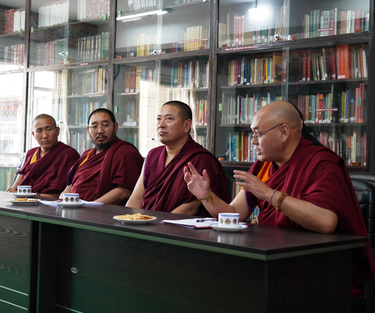Tibparliament's tweet photo. @DamonMacWilson, President of the @NEDemocracy, visited the @Tibparliament today. The NED President had a meeting with @TPiESpeaker-led members of the Standing Committee and discussed ways of working together in strengthening the #democraticmovement in the #Tibetan community. https://t.co/XVCUv99of0