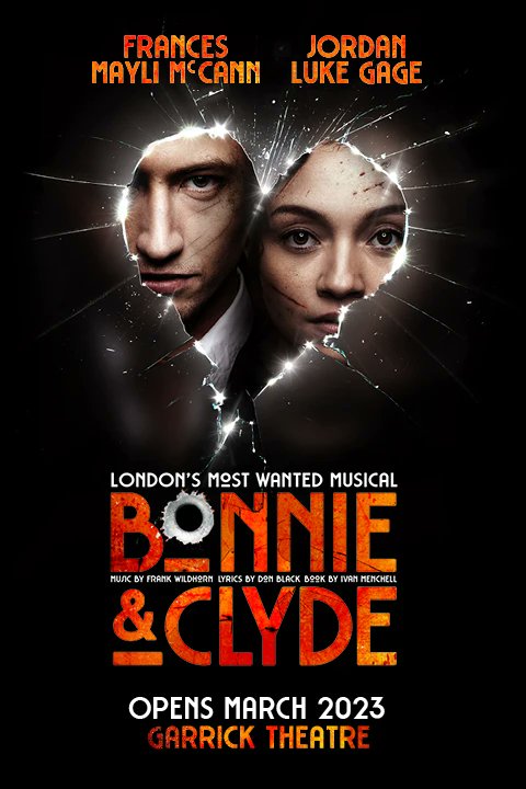 CVGG's tweet photo. 📣 IT'S PRESS NIGHT 📣

Excited to see our @FrancesMayli &amp; @JordanLukeGage return to the London stage as BONNIE &amp; CLYDE in ... @Bonnie_clydeLDN at the #GarrickTheatre 👏🏼

#RaiseALittleHell #HowBoutADance https://t.co/aewYPuDKry