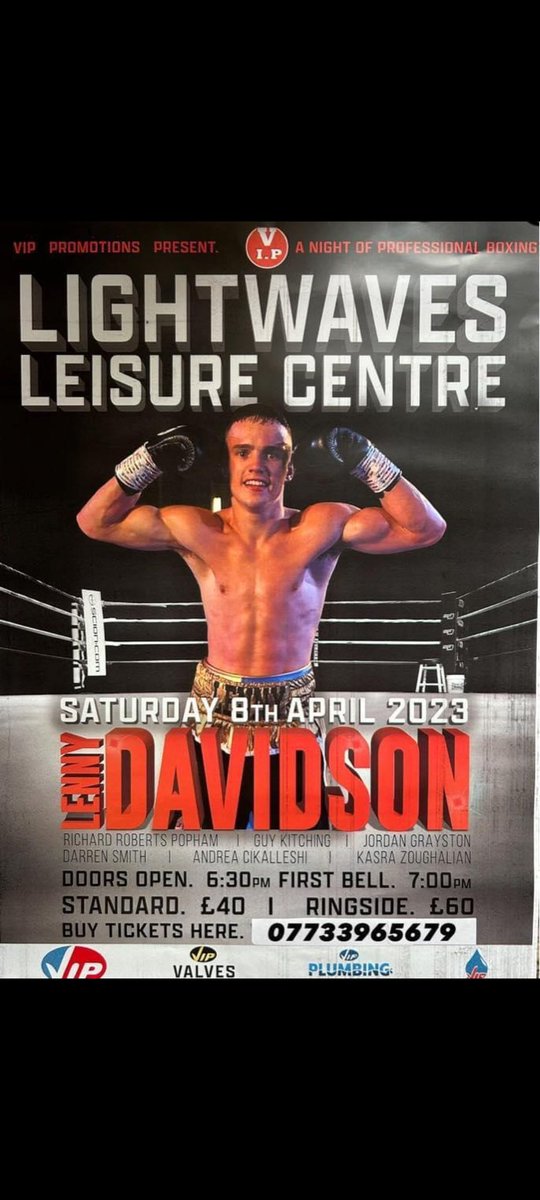 Local leeds lad having his third fight on Saturday 8th April. Contact the below number for tickets. Please share to give as much support as possible #lufc