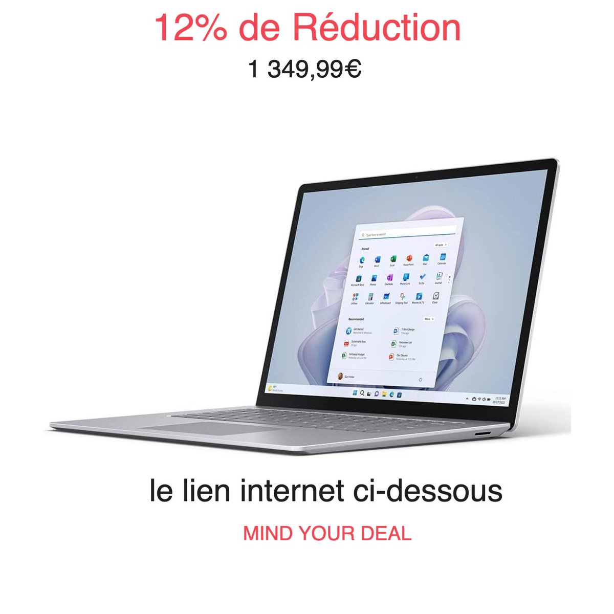 SurfingIndex's tweet photo. 1349,99 (12% de Réduction) sur Microsoft Surface Laptop 5 - Ordinateur Portable
Amazon Ventes (Affiliate)- https://t.co/ymERfhtlzQ

#amazonventes #ventes #reduction #microsoft  #laptop #windowspc #prdinateusportable #tech #gadget #france #paris #sale #deal #offer #macbook https://t.co/DgJExqbdZu
