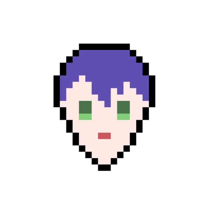 友達にあげた人生初ドット絵です 
