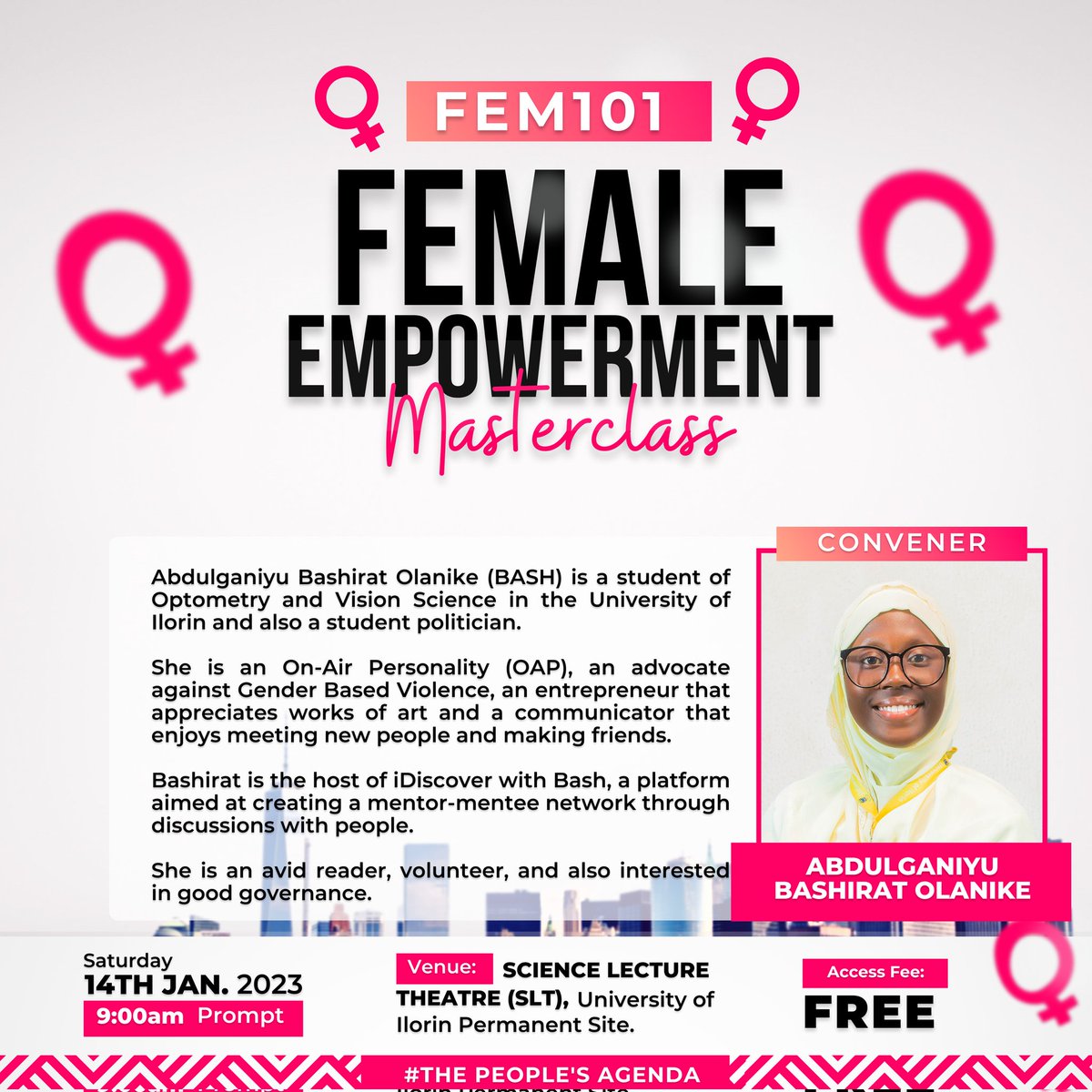 TheOlanikeBash's tweet photo. I thank every single person that contributed to the success of the program. I also thank all the students of Life Sciences @nalssunilorin
for giving me the opportunity to serve.
#InternationalWomensDay
#FEM101 https://t.co/lyaHtJNev1