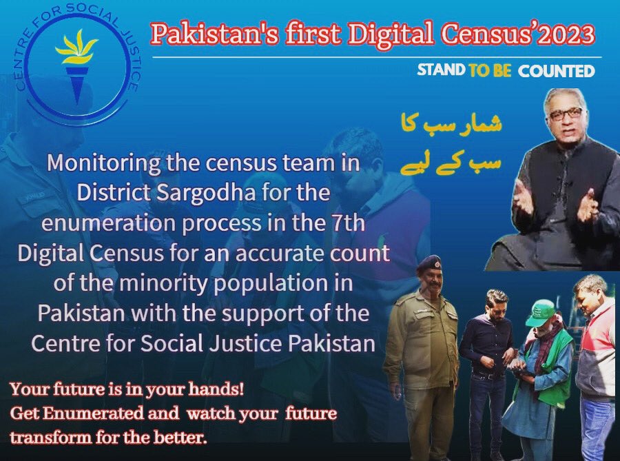 SanawarBalam's tweet photo. Pakistan's first #DigitalCensus2023!!!
Monitoring the census team in #DistrictSargodha for the enumeration process in the 7th Digital Census for an accurate count of the #minoritypopulation in Pakistan with support of @csjpak #DigitalCensusPk🇵🇰 #SelfEnumerate #PakPBS #census2023 https://t.co/veTik3UKX8