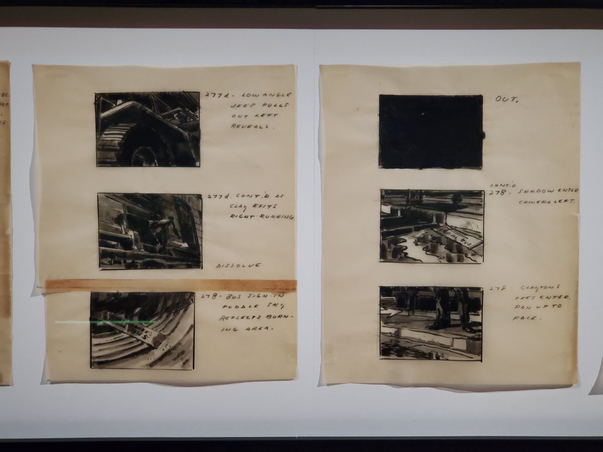 Look how closely Albert Nozaki's WAR OF THE WORLDS (1953) storyboards resemble the final film directed by Byron Haskin, produced by George Pal. 
Nozaki designed both the ships and aliens. 1/2 
Video here: youtu.be/siJoVgZdnuY
Currently on display at @AcademyMuseum