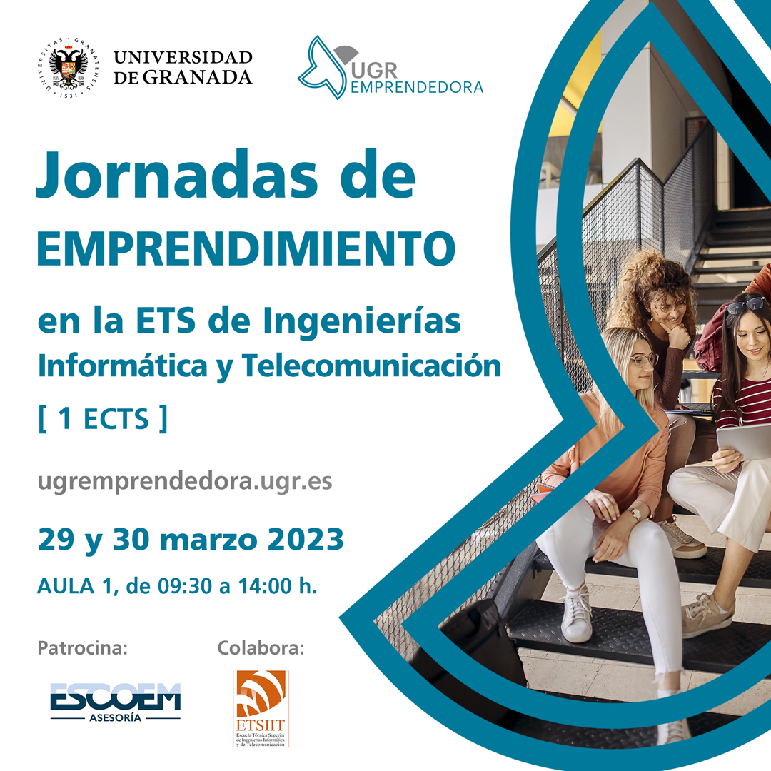 UGR emprendedora (@ugremprendedora) on Twitter photo 📢Abiertas las inscripciones para las Jornadas de Emprendimiento en la <a href="/ETSIIT_UGR/">ETSIIT -UGR-</a>
✅Aprende a desarrollar tu creatividad
✅Conoce la Metodología Lean Startup
✅Entiende las formas jurídicas e impuestos
✅Conoce la experiencia de emprendedores
1 ECTS
👉bit.ly/3L79CXZ 📢Abiertas las inscripciones para las Jornadas de Emprendimiento en la <a href="/ETSIIT_UGR/">ETSIIT -UGR-</a>
✅Aprende a desarrollar tu creatividad
✅Conoce la Metodología Lean Startup
✅Entiende las formas jurídicas e impuestos
✅Conoce la experiencia de emprendedores
1 ECTS
👉bit.ly/3L79CXZ