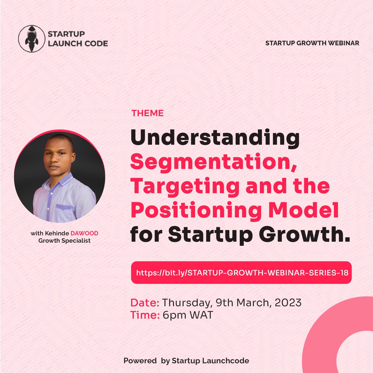 Startup_LC's tweet photo. Join us by 6PM WAT tomorrow for a webinar with @digital_khenny 

It will be an insightful session! 

Register here ⤵️
https://t.co/E0SZpcduAa

#startuplaunchcode #webinar #startups #startupmodel https://t.co/T2h5A8nihp