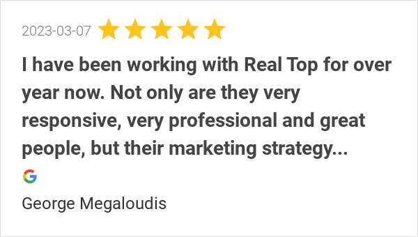 realtopdotcom's tweet photo. New 5.0-star Review: "I have been working with Real Top for over year now. Not only are they very responsive,... https://t.co/LpsmWzn9rR