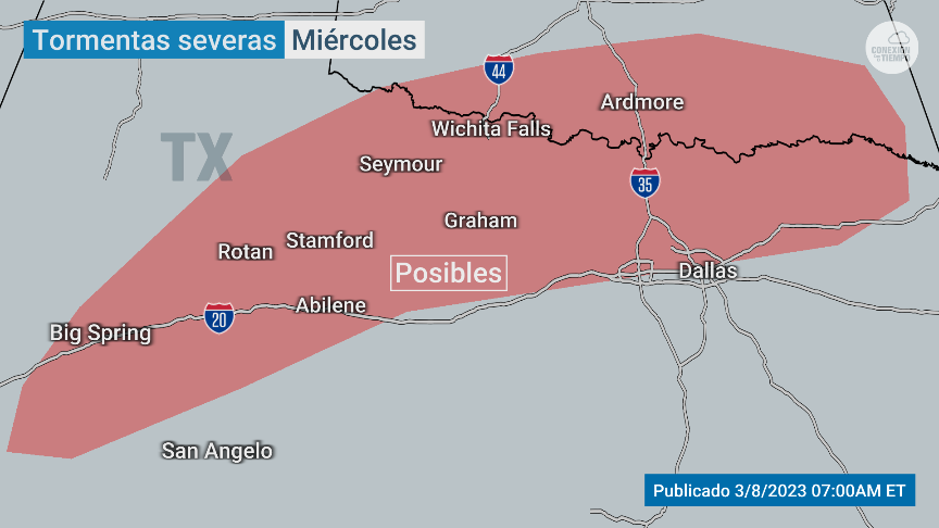 conexiontiempo's tweet photo. Hoy y mañana el riesgo de #tiemposevero regresa a las #llanuras del sur con posibles #tormentas eléctricas fuertes en #Dallas, #Shreveport, #LittleRock y #Memphis. Tenemos más pronósticos en vivo: https://t.co/S4IjH2xQxB https://t.co/Fd5Q3oumpl