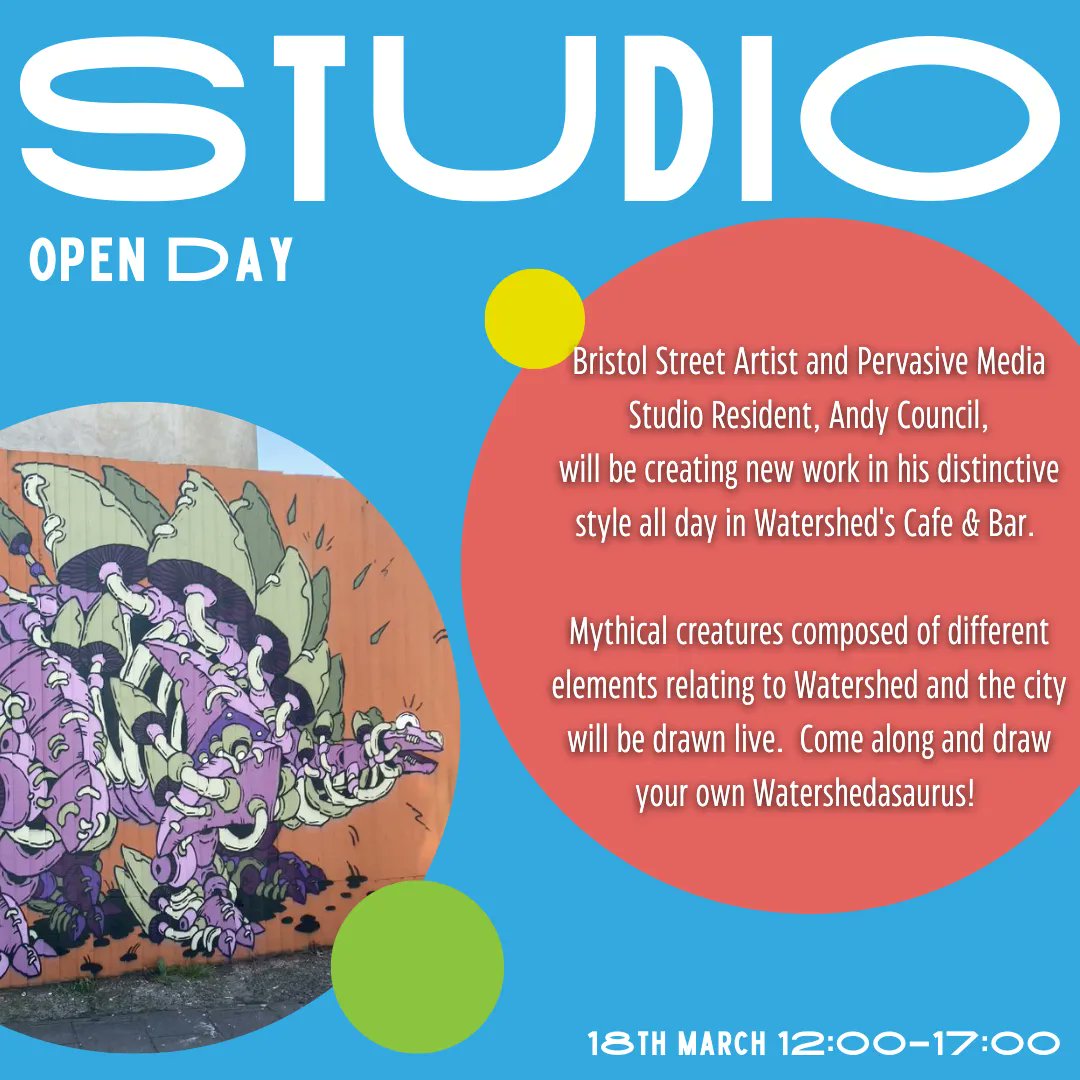 Street Artist and Studio Resident, Andy Council will be joining us for the @PMStudioUK open day! He'll be creating bringing new mystical creatures to life composed of different elements of the city Find out more about the FREE events run on Sat 18 March: buff.ly/3ZOdOjB