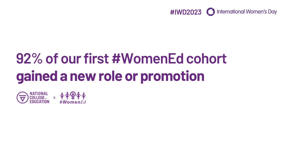 What could you achieve if you're surrounded by women who consistently lift you up? Join our <a href="/WomenEd/">WomenEd 10%Braver #DisruptiveWomen</a> cohort of Senior Leaders this May and find out. #IWD2023 #OurNCEJourney

nationaleducation.college/womened