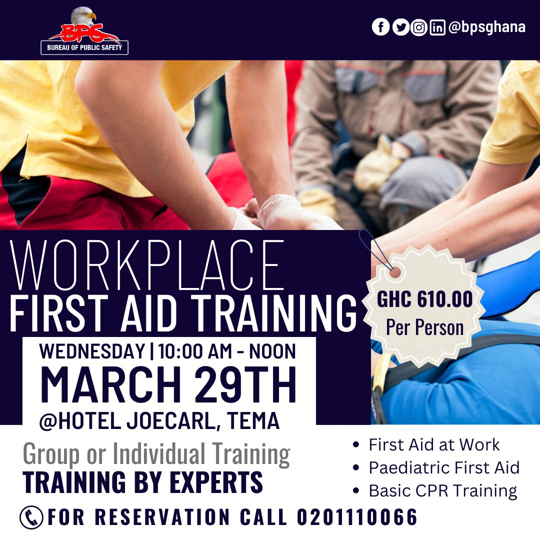 BPSGhana's tweet photo. ‼️OVER HERE, EVERYONE‼️

Regardless of your industry or organization, this training is for you!

We have a discount for organizations/persons who register more than five (5) participants.

Call 0201110066 to register or for all inquiries.
#BPSWatch #BPSEnterprise https://t.co/9JzgqaQP8C