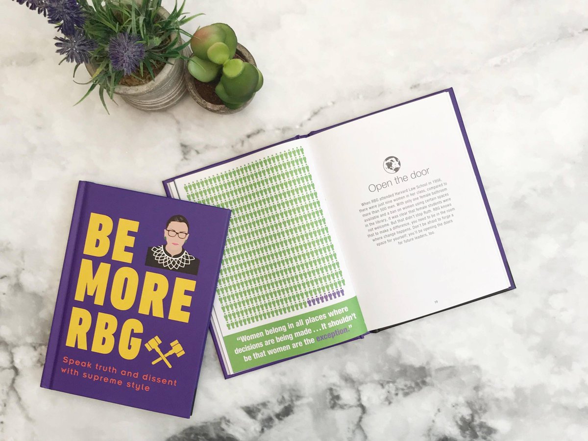 Former Associate Supreme Court Justice Ruth Bader Ginsburg was a trailblazer when it came to women’s rights who spent much of her career advocating for gender equality. We're celebrating #InternationalWomensDay with a motivational spread from Be More RBG: geni.us/IWDBeMoreRBG