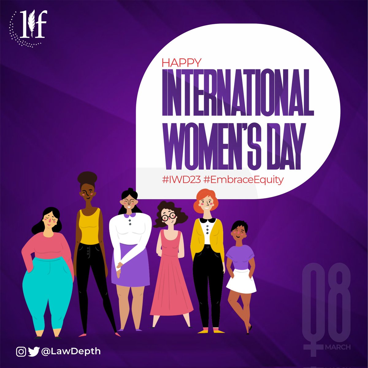 LawDepth's tweet image. We join in celebrating the #InternationalWomensDay. We hope that everyone will #EmbraceEquity and we are committed to this theme for the #IWD23.

Wishing every woman out there smiles and joy!
