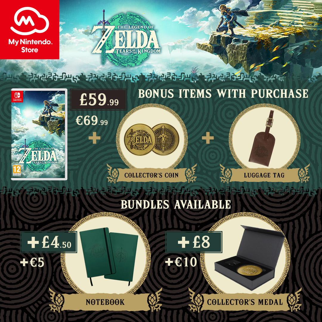 Duftende terrorist fattige My Nintendo Store UK on Twitter: "An epic adventure awaits in The Legend of  Zelda: Tears of the Kingdom. Bundles containing a Collector's Medal, a  Notebook, or both, are now available on