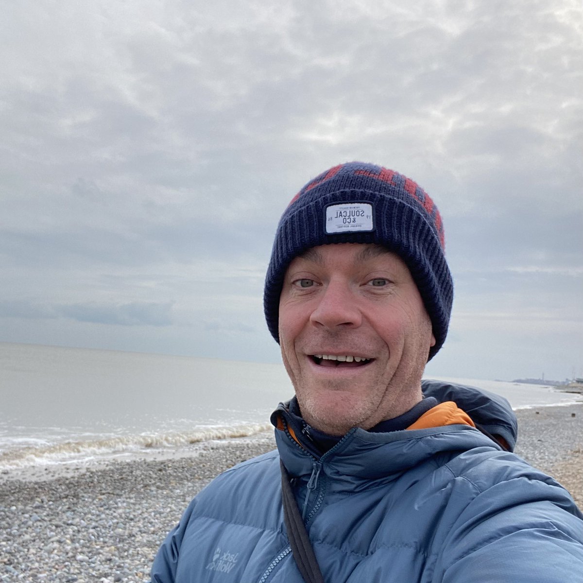 Rossall Beach with Teddy ❄️❄️💨💨