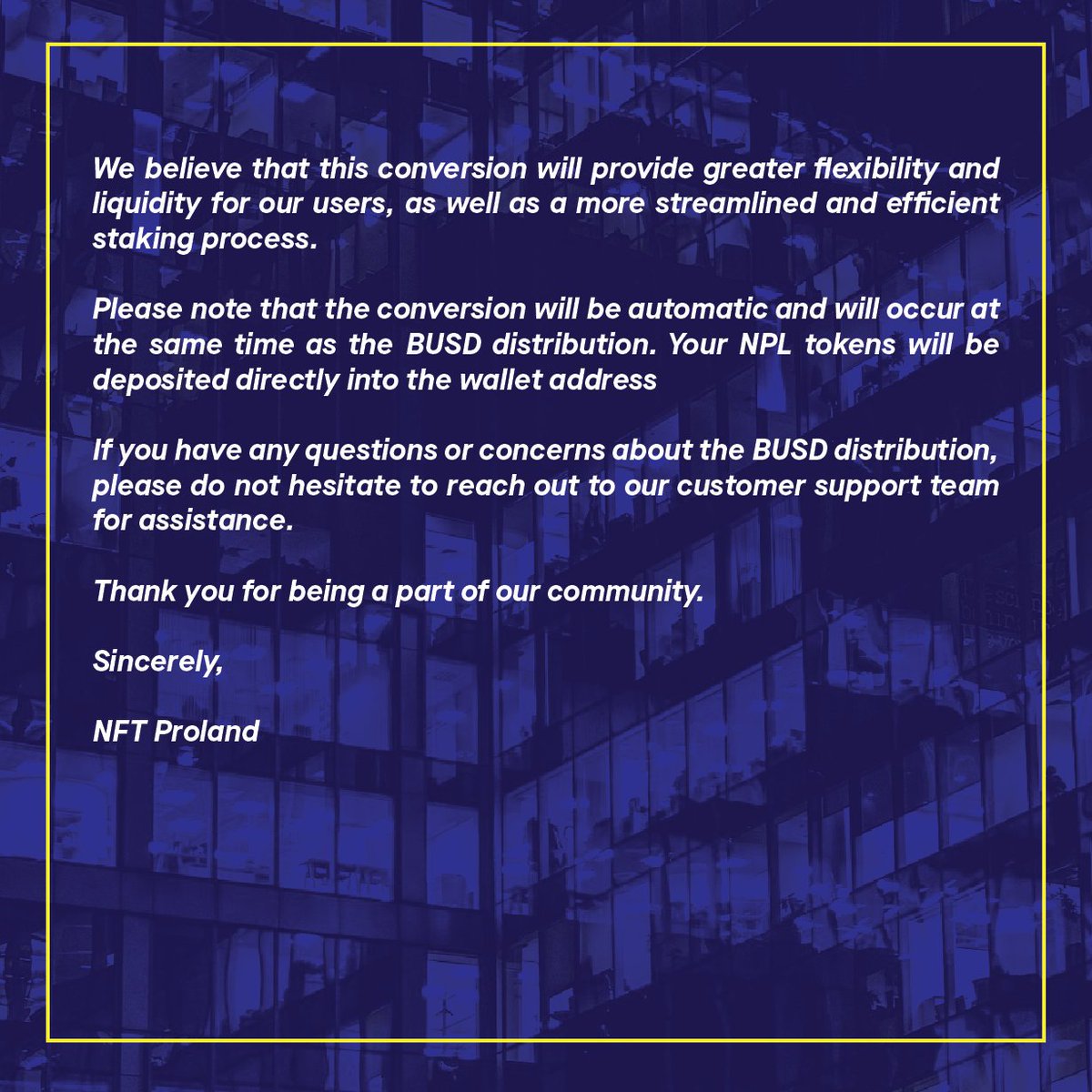 NPLtoken's tweet photo. https://t.co/DexvHcgV64

Official Announcement: NFT Staking https://t.co/2RnUo1mWqt