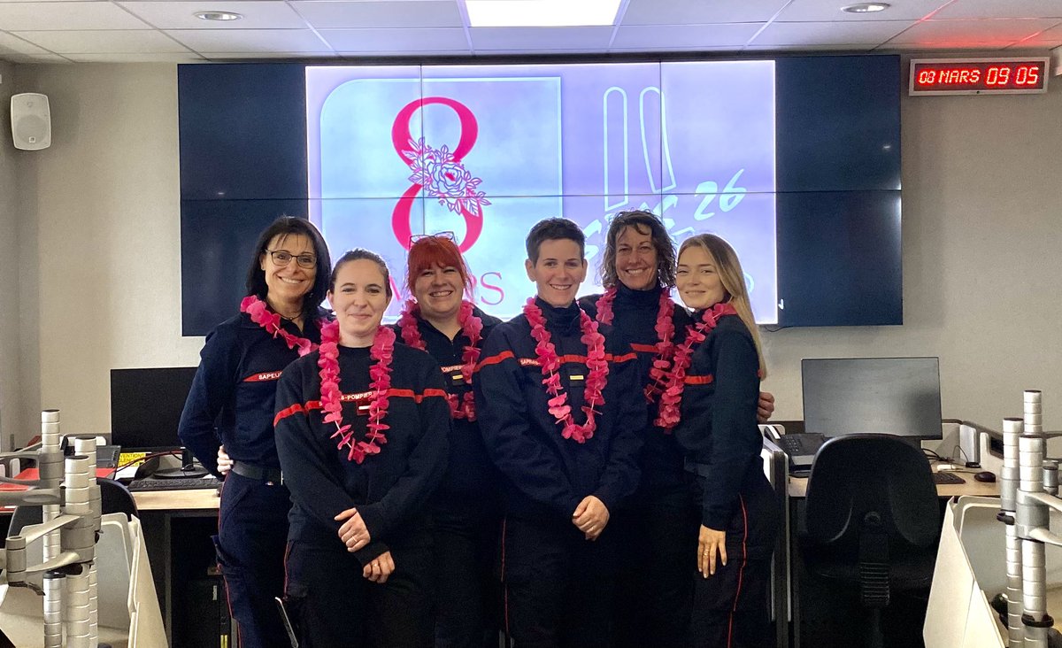 Garde exclusivement féminine aujourd’hui au CTA CODIS pour la #journeeinternationaledesdroitsdesfemmes #8MarchWomensDay 👩‍🚒