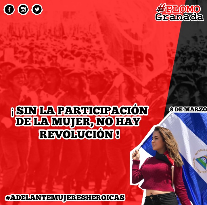 FITOMarencoJS's tweet photo. ✊🏾 #8deMarzo 💜 “Sin la participación de la MUJER, no hay REVOLUCIÓN”. 🤸🏻♀️👩🏼🦯🧘🏿♀️👩🏻🦽🤾🏾♀️
♥️🖤 #AdelanteMujeresHeroicas #PLOMOGranada #Nicaragua 🙋🏻♀️
@FrancelyzS @RDcomunicadores https://t.co/0xoUBXsTfR