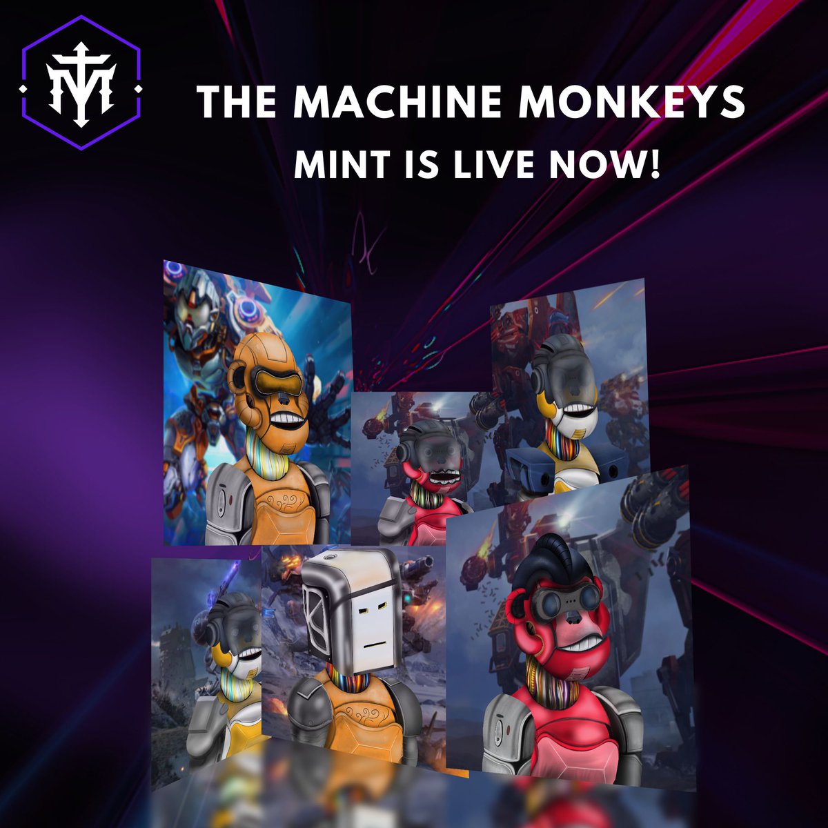 machinemonkeys's tweet photo. Mint has been started already @machinemonkeys 

Drop your #ETH wallet address, don't ask why!

Don't forget to:
- ❤&amp;🔄
- Tag 3 Friends

#minted #mintedartist #opensea #mintedart #mint #art #nftart #nft #nfts #abstractart #nftartist #inspirational #Ethereum https://t.co/8APrmPuGqY