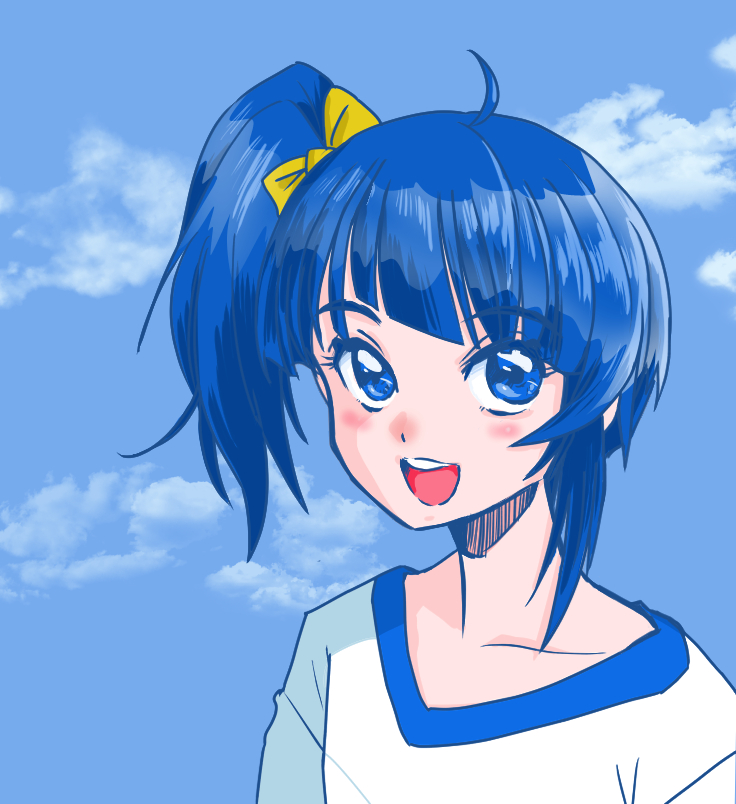 「ソラちゃんには 学校に行くことになっても変な偽名(「晴渡ソラ」みたいなw)ではな」|TAKA02のイラスト