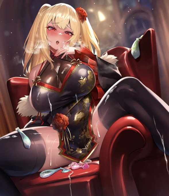 GS竜王さま(@gsryuou)にSkebで依頼させていただいたうちの子
こちらは使用済みのなんか色々を描いていただいた事後差分的なモノ☺️
ただでさえエッなシチュエーションが小道具のおかげで更に大変なことに…
この度は大変素敵なイラストをありがとうございました! 