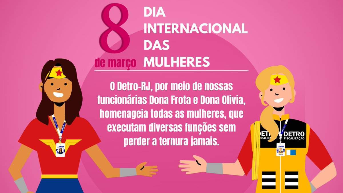 detro_rj's tweet image. Neste dia 8 de março, o Detro-RJ parabeniza todas as mulheres pela força e determinação sempre presentes. Feliz dia internacional da mulher!

#DetroPresente #DetroRJ #Setrans #GovRJ