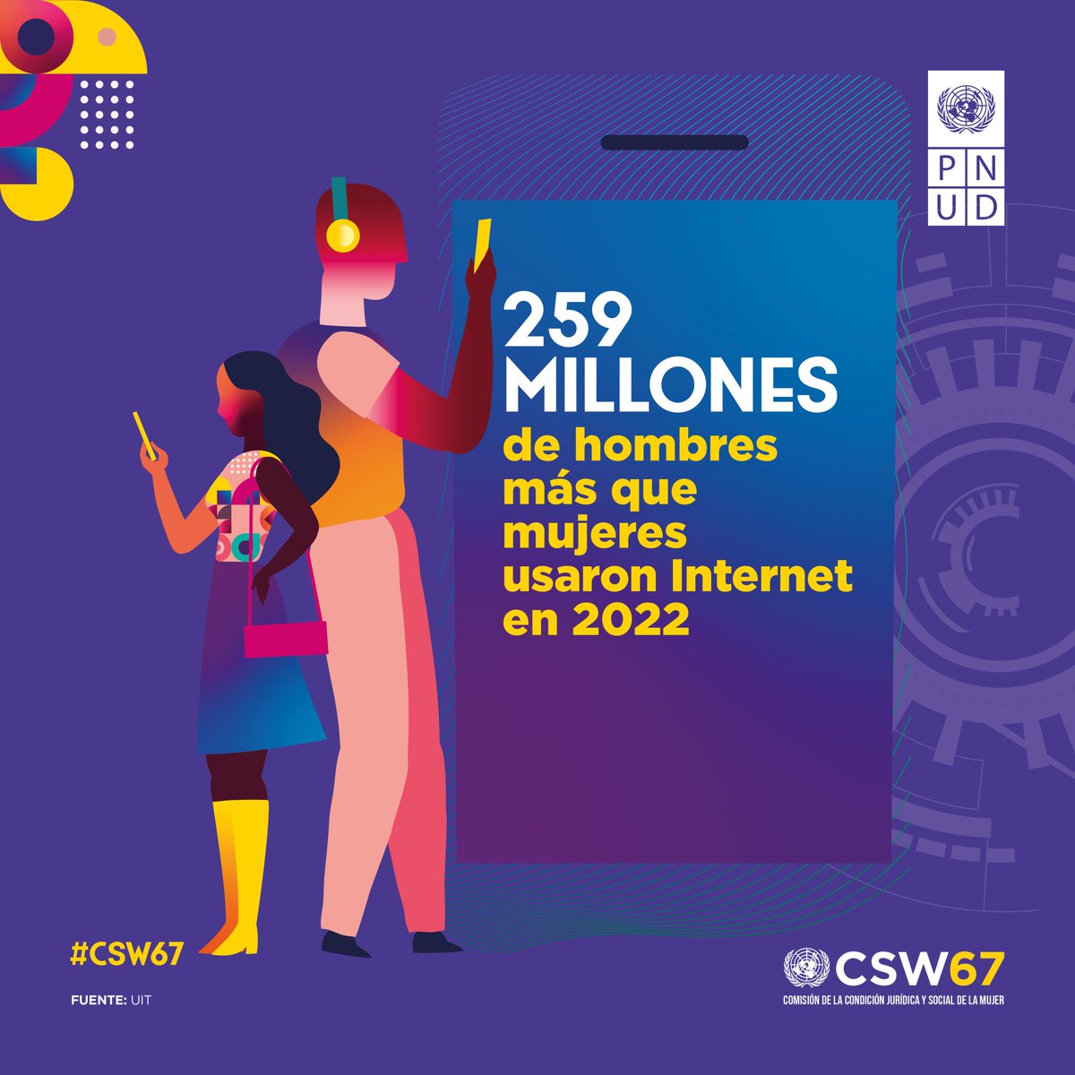 Hoy en el #DíaDeLasMujeres reafirmamos nuestro compromiso por la igualdad, por los derechos alcanzados y por los derechos a alcanzar. Por un #8M donde el <a href="/PNUD/">ONU Desarrollo</a> se compromete a Transformar las economías para la igualdad de género en la era digital <a href="/PNUD_ALGenera/">AméricaLatinaGenera</a> <a href="/PNUDLAC/">PNUD América Latina y el Caribe</a>