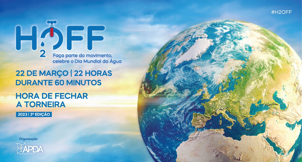 ambientemagpt's tweet image. A Associação Portuguesa de Distribuição e Drenagem de Águas (#APDA) realiza, no próximo dia 22 de março, a terceira edição da campanha “H2OFF – Hora de fechar a torneira”.
#DiaMundialdaÁgua 
Leia aqui: 👇
bit.ly/3JlgMXc