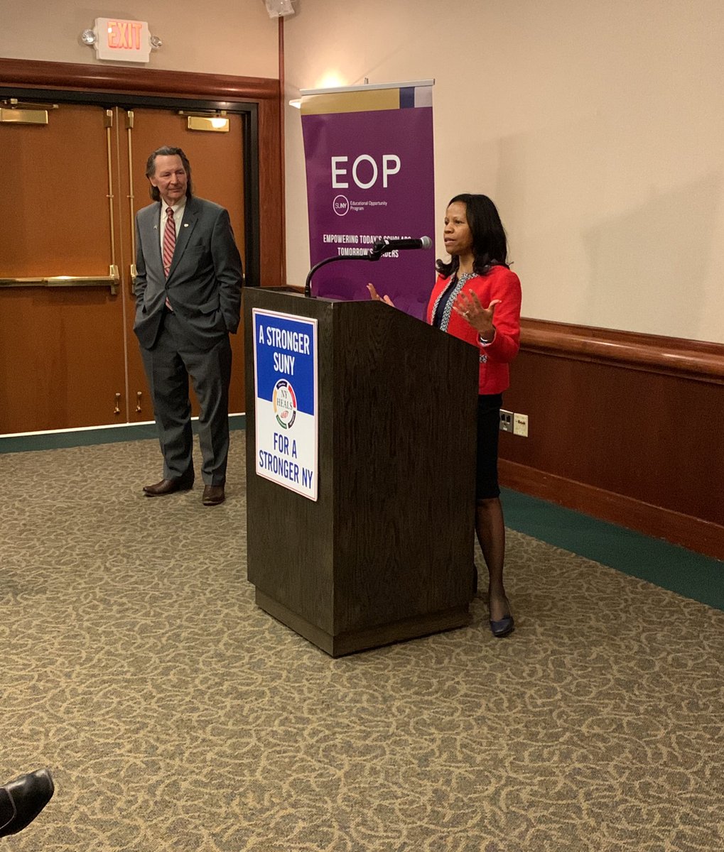 uupinfo's tweet photo. Cheryl Hamilton of @SUNY closes the plenary and stresses the importance of funding for Opportunity programs such as EOP, EOC, Pre-medical EOP and future programs being introduced today. https://t.co/b8B4Nwb3Y8