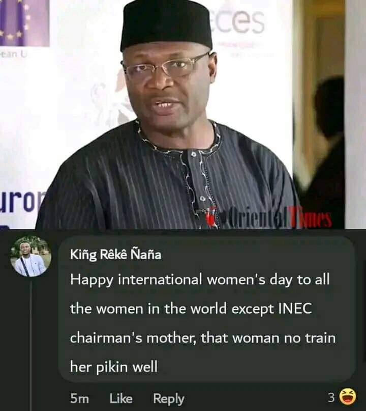 #MattersArising from #InternationalWomensDay #InternationalWomensDay2023 
#IWD2023

Let Me Pray For You!
'May Ur children not bring U dishonour at old age.'

But U kwanu,try&raise Ur children well. 

See the insult that INEC chairman has brought upon his mother now.
😩😥🥺😢😭😫