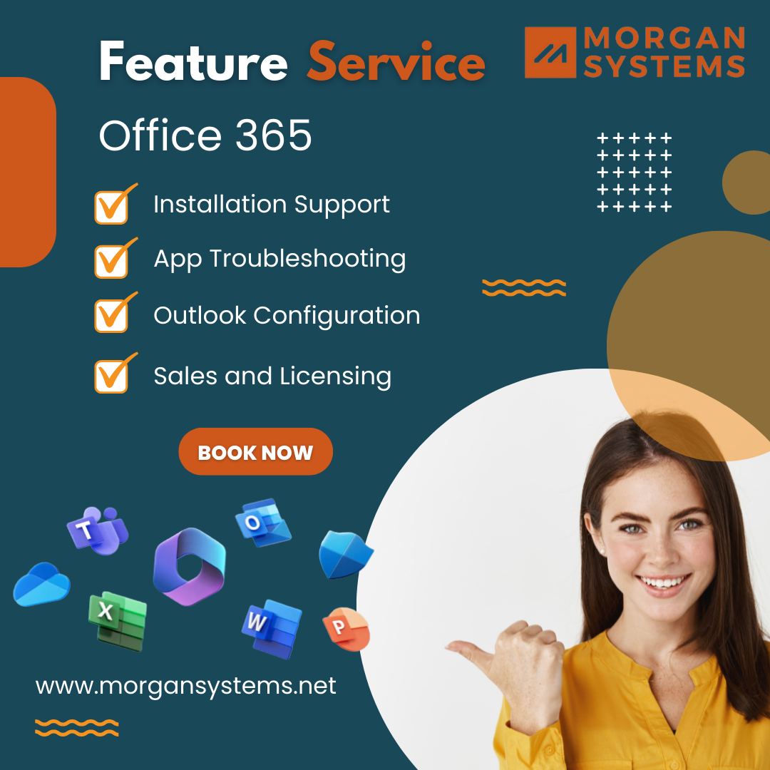 Remotely fix Microsoft Office issues. Fixing productivity app installation, licensing, and Outlook issues. Fast response and network security audit power your business. Book a free consultation at morgansystems.net  #ITservices #Microsoft365  #Dallas #ITDallas