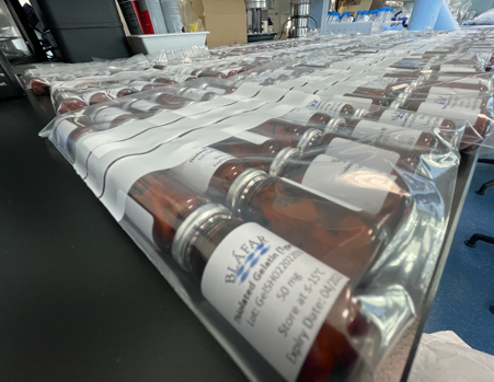 BlafarL's tweet photo. Blafar’s thiolated Gelatin (Gel-SH) is perfectly suited for tissue engineering, cell culture and cosmetic and medical device applications. Type A and B Gelatin available.

 #tissueengineering #Michaeladditionhydrogels #medicaldevice 

Enquire now at info@blafar.com https://t.co/dE9xi4yYIj