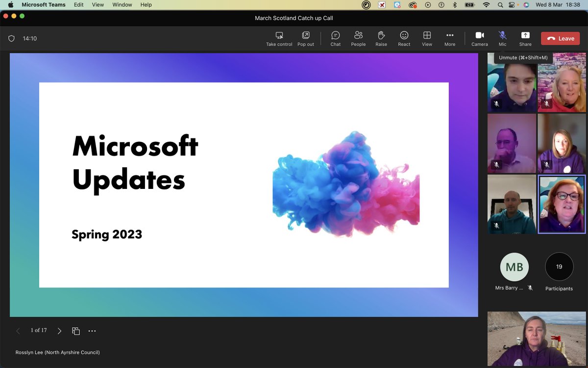 AJOBPickard's tweet image. First up @RosJLee with @MicrosoftEDU #Updates #LearningAccelerators #SearchCoach #TeamMIEEScotland spot the new hoodies 💜